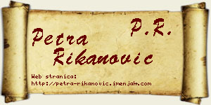 Petra Rikanović vizit kartica